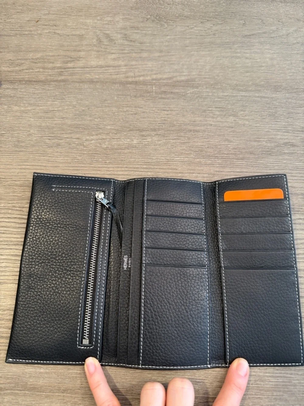 Inspired Classic Black Leather Continental Wallet